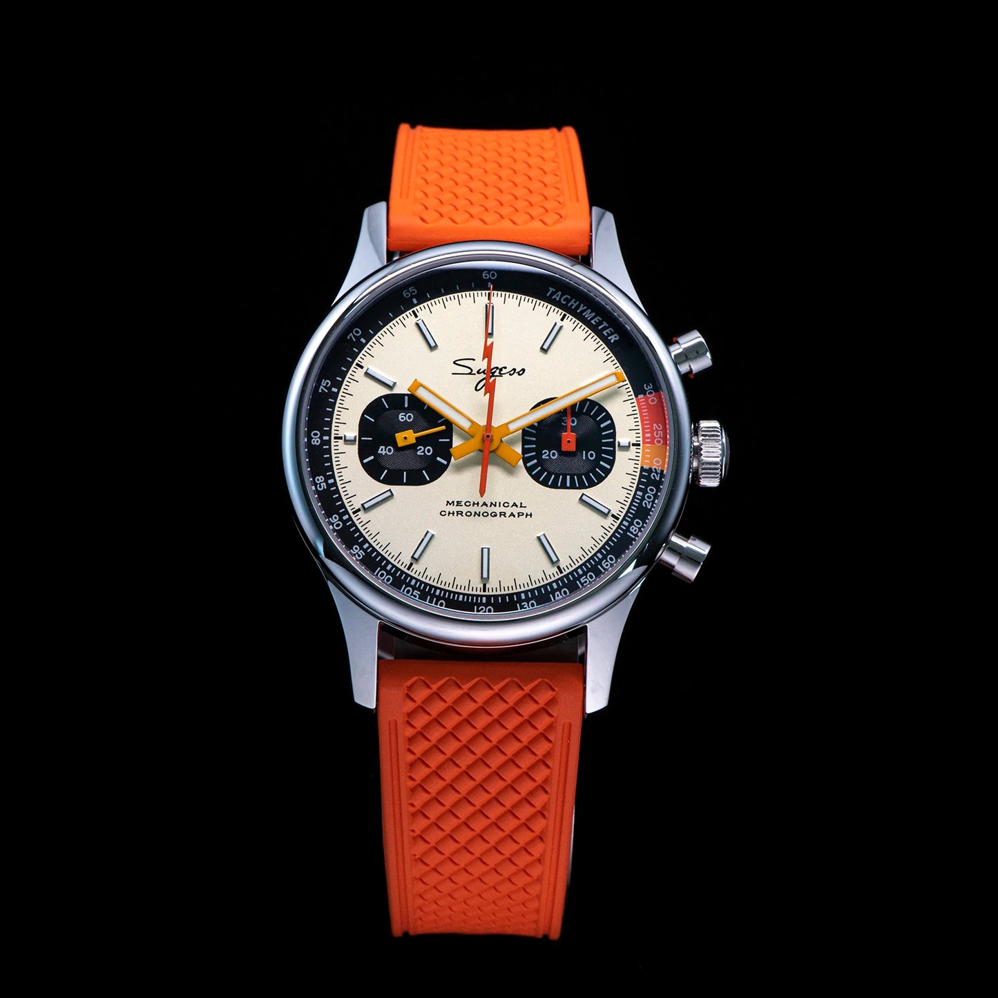 Sugess Pilot Watch Origin Movement Swanneck Wristwatch Mechanical