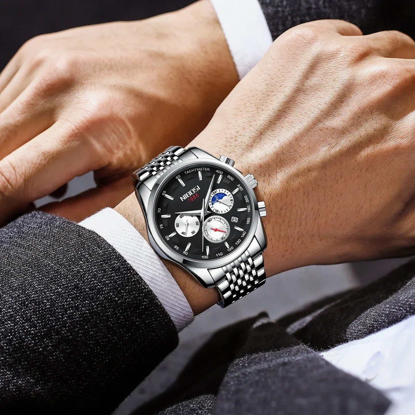 NIBOSI New Men's Watches Top Luxury Quartz Watch For Men Automatic