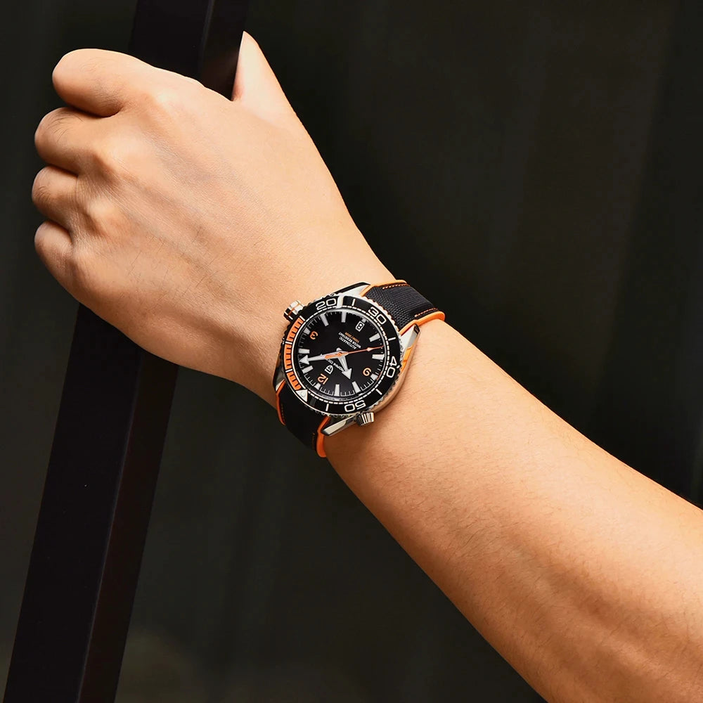 Bezel men mechanical wristwatches