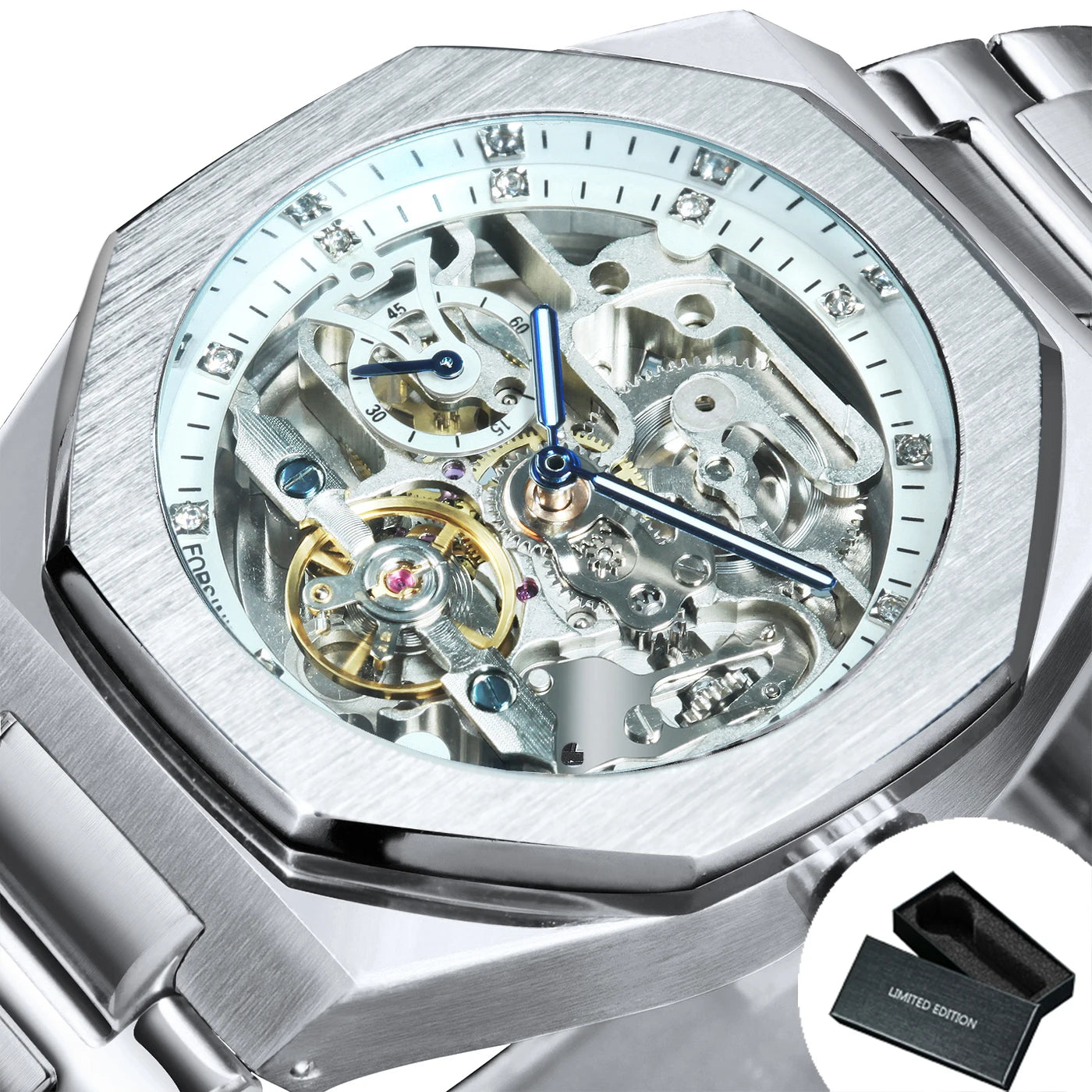 Forsining Silver Automatic Watch Men