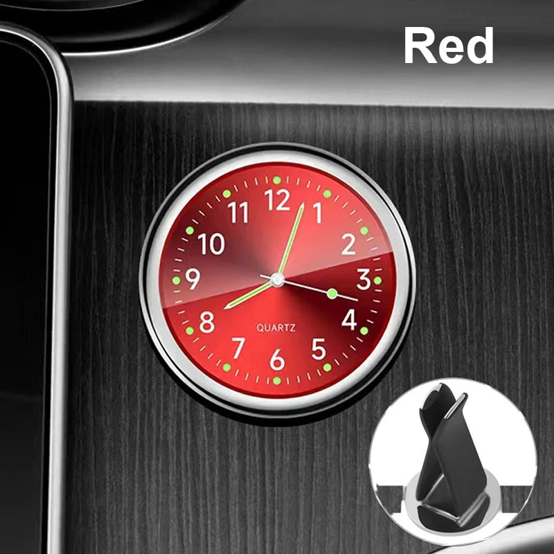 Automobile Air Outlet Dashboard Clock, Stick-On Electronic Noctilucent Accessories For Car Auto Dashboard Clock In Car