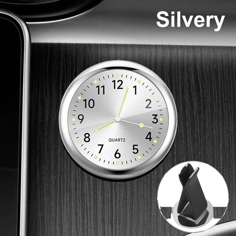 Automobile Air Outlet Dashboard Clock, Stick-On Electronic Noctilucent Accessories For Car Auto Dashboard Clock In Car