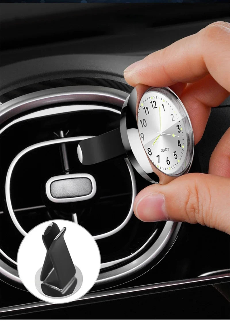 Automobile Air Outlet Dashboard Clock, Stick-On Electronic Noctilucent Accessories For Car Auto Dashboard Clock In Car