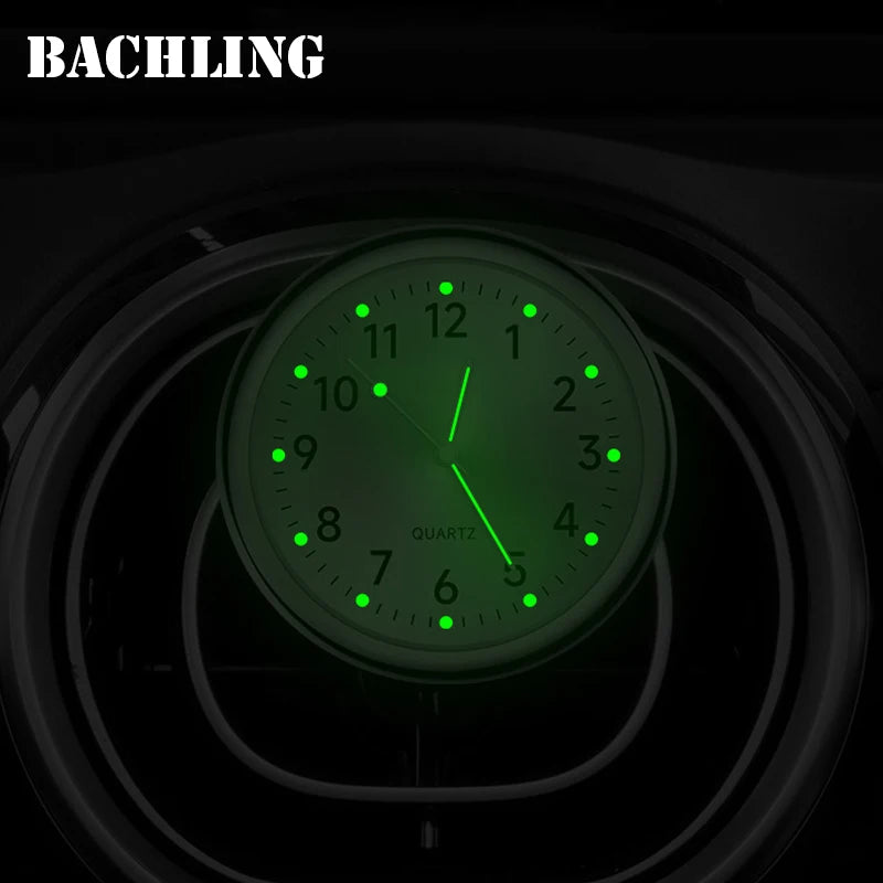 Automobile Air Outlet Dashboard Clock, Stick-On Electronic Noctilucent Accessories For Car Auto Dashboard Clock In Car