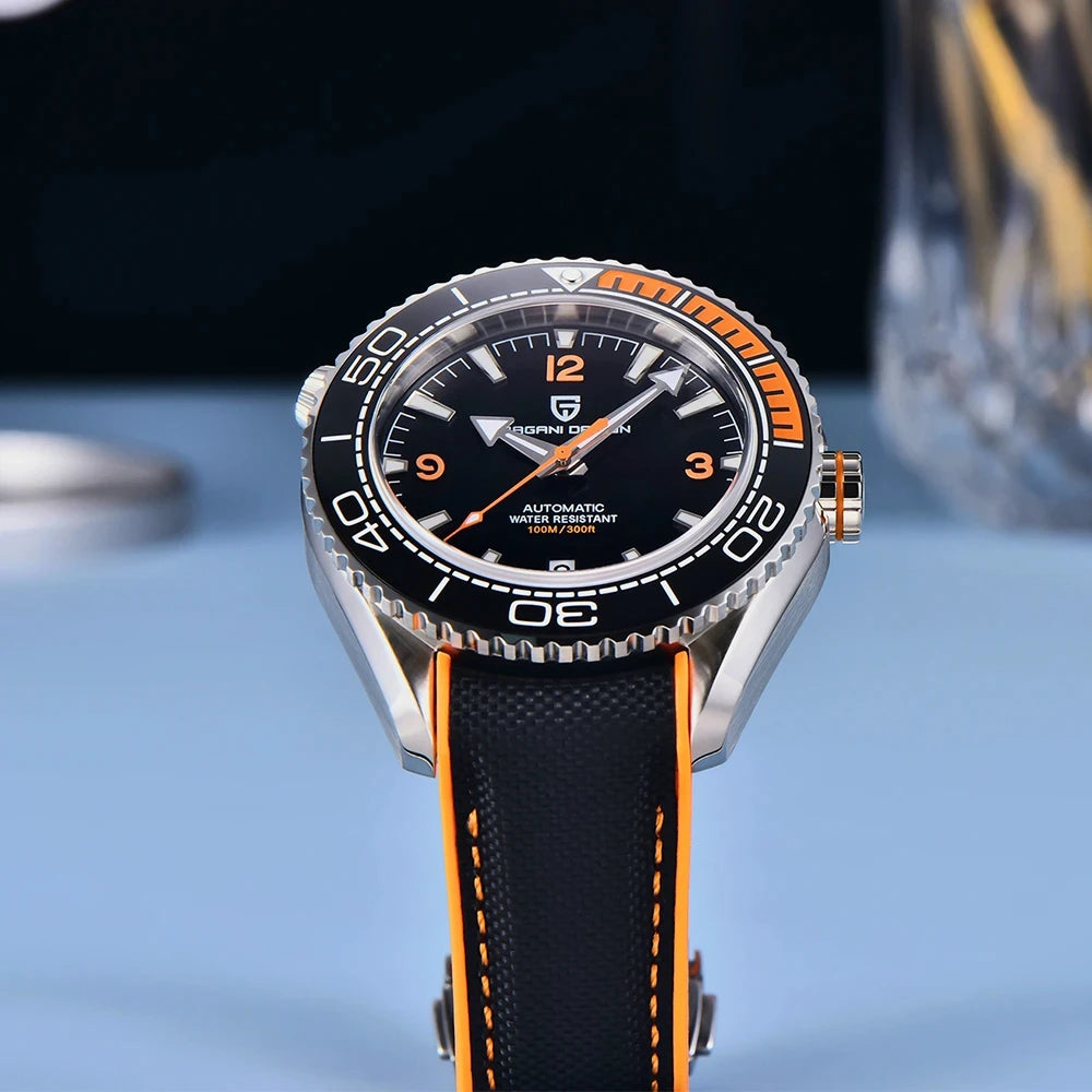 Bezel men mechanical wristwatches