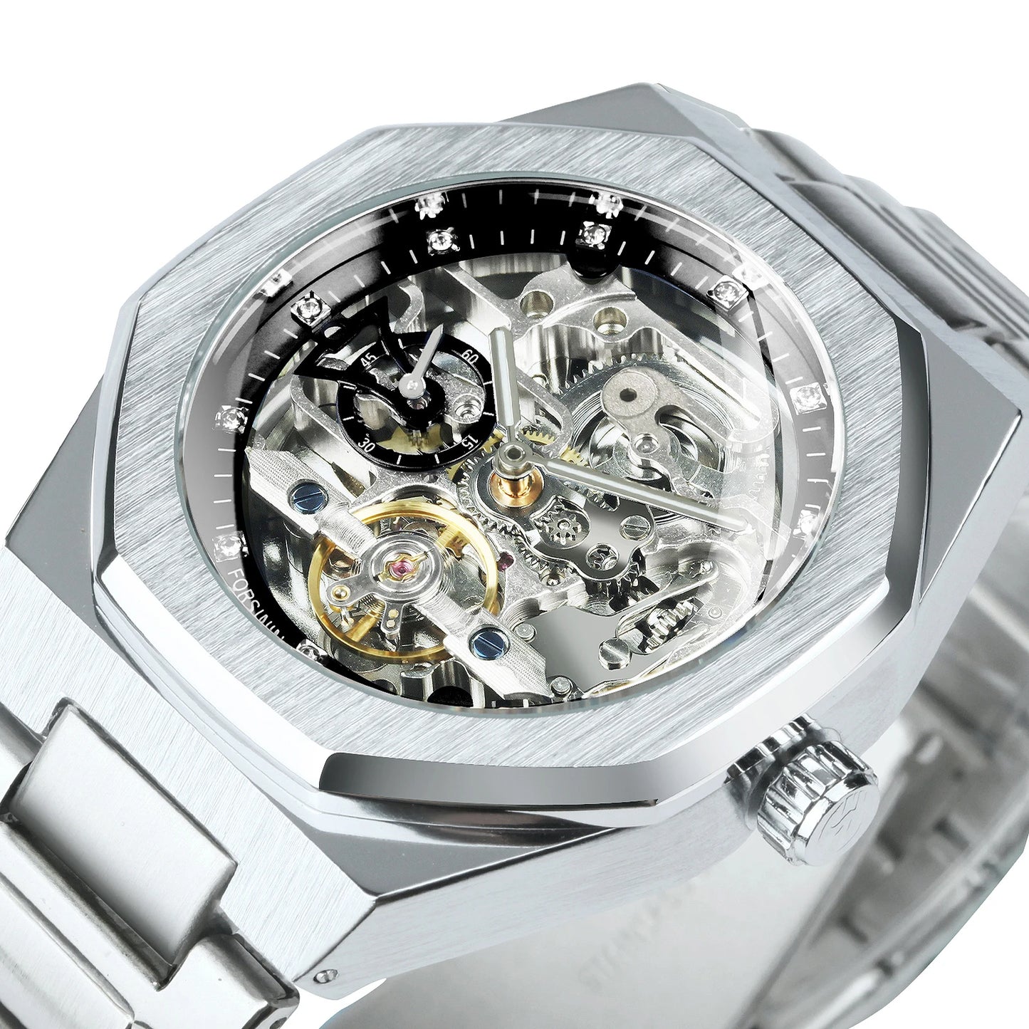 Forsining Silver Automatic Watch Men