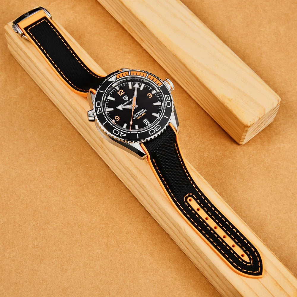 Bezel men mechanical wristwatches