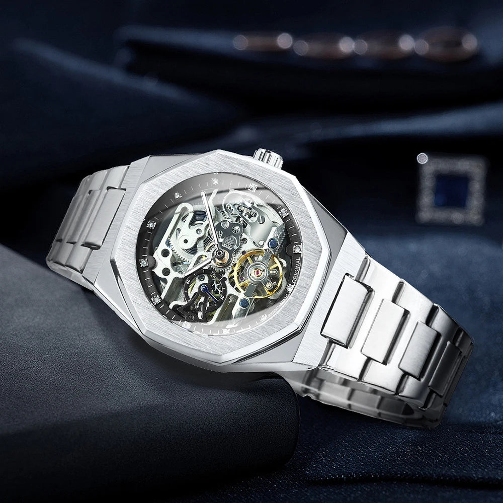Forsining Silver Automatic Watch Men