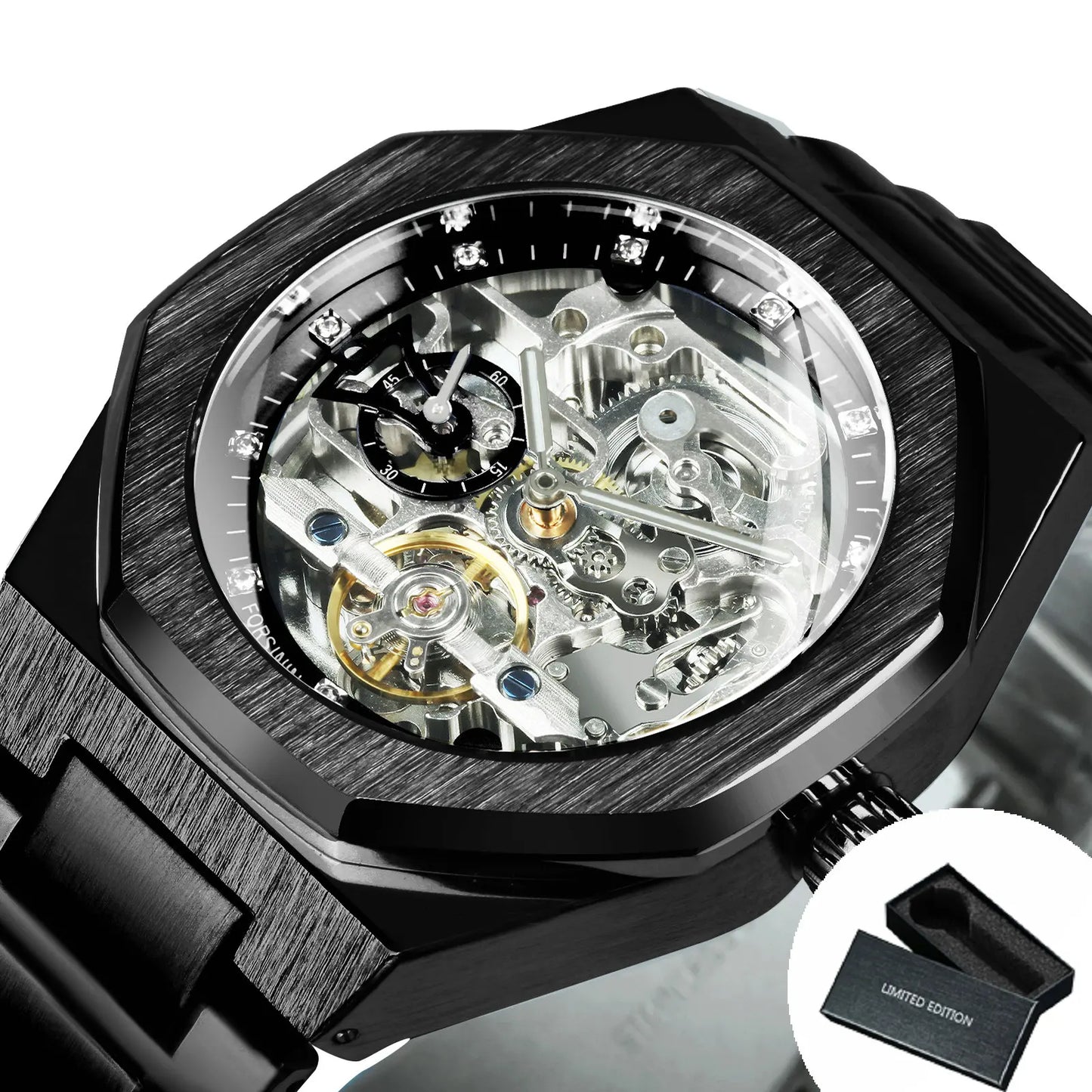 Forsining Silver Automatic Watch Men