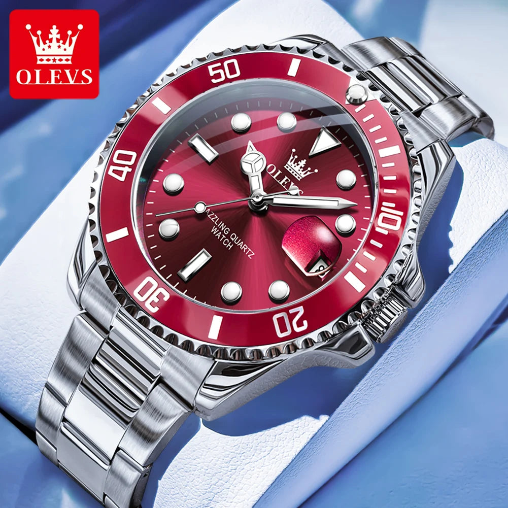 OLEVS Man Watch Original Brand Waterproof Quartz