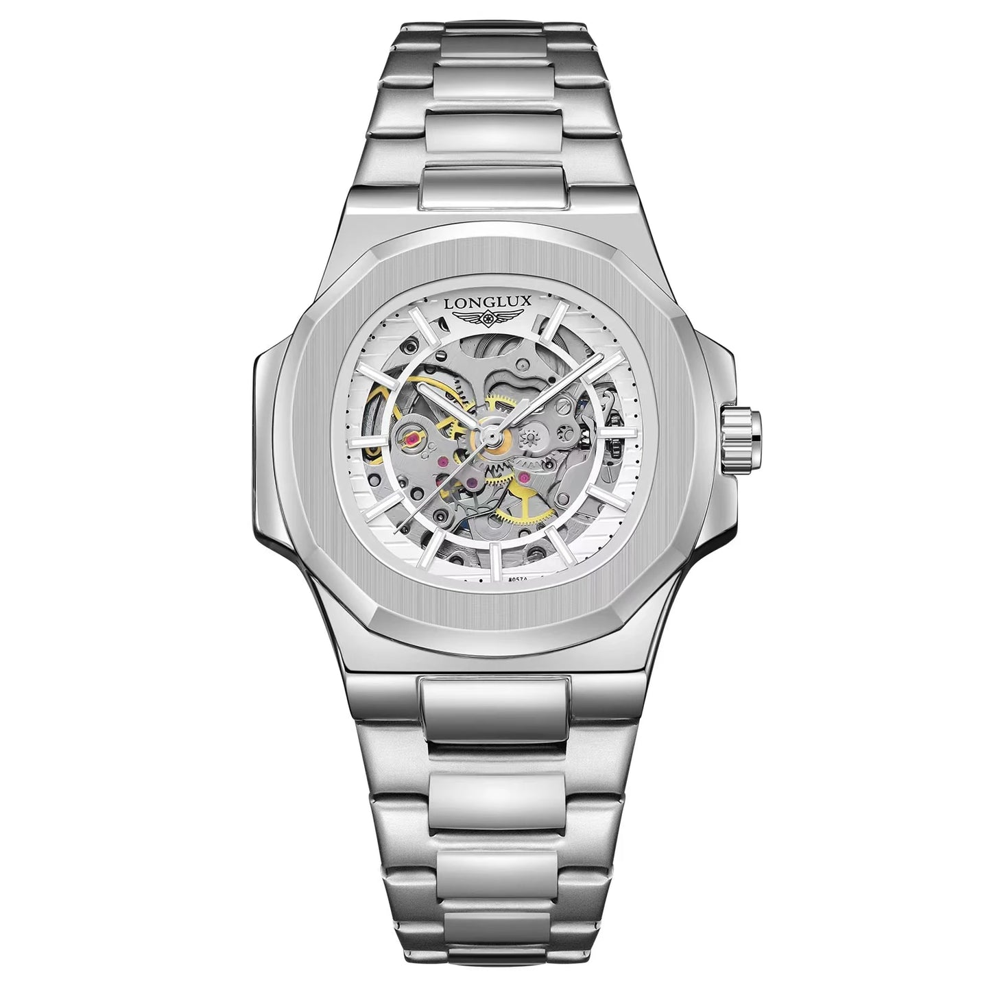 LONGLUX Men automatic mechanical watch luxury watches waterproof