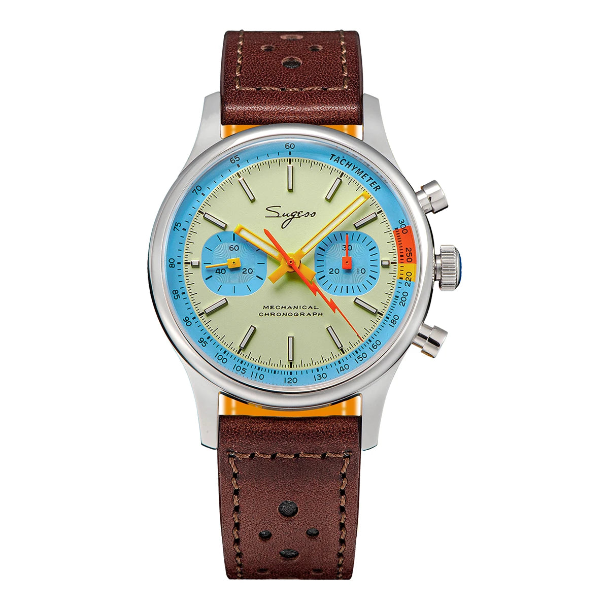 Sugess Pilot Watch Origin Movement Swanneck Wristwatch Mechanical