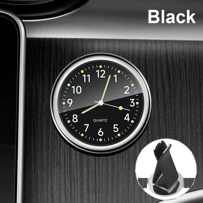 Automobile Air Outlet Dashboard Clock, Stick-On Electronic Noctilucent Accessories For Car Auto Dashboard Clock In Car