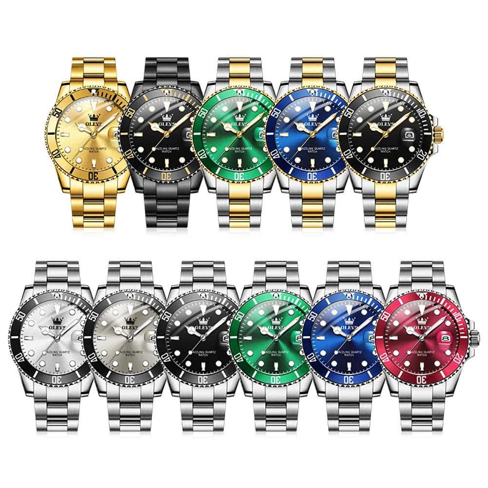 OLEVS Man Watch Original Brand Waterproof Quartz