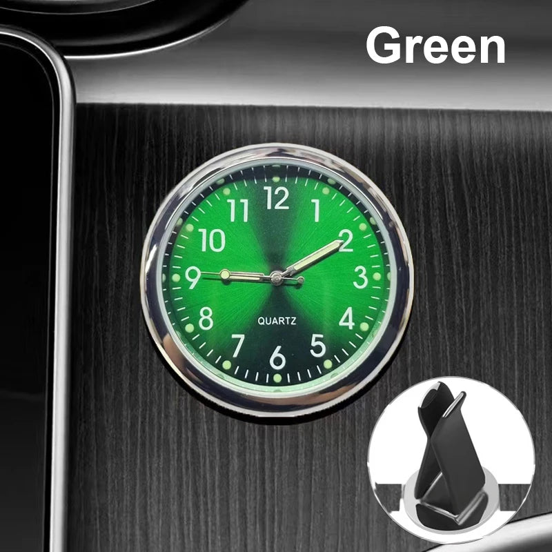Automobile Air Outlet Dashboard Clock, Stick-On Electronic Noctilucent Accessories For Car Auto Dashboard Clock In Car