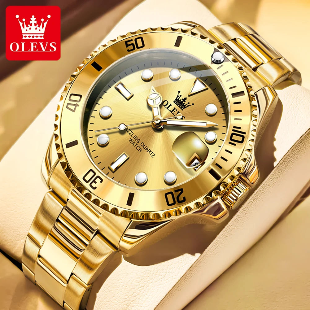 OLEVS Man Watch Original Brand Waterproof Quartz