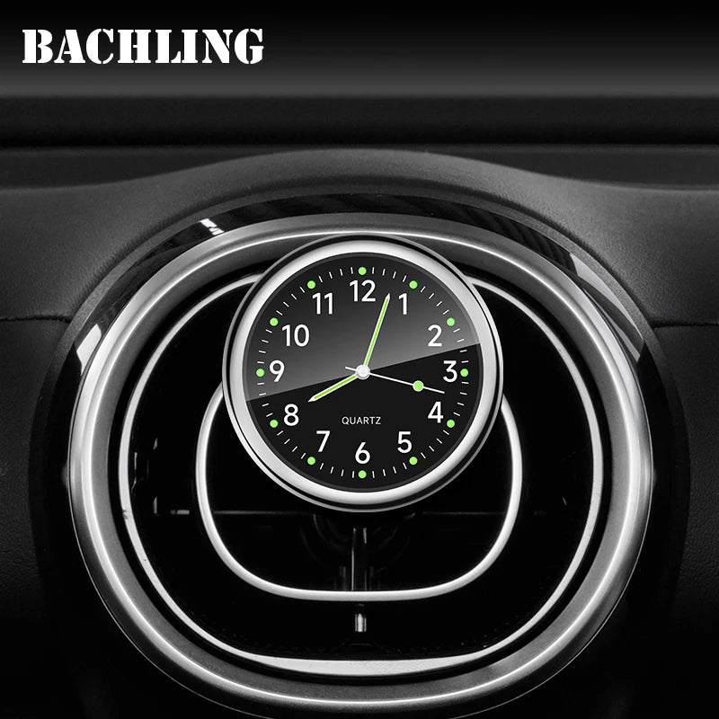 Automobile Air Outlet Dashboard Clock, Stick-On Electronic Noctilucent Accessories For Car Auto Dashboard Clock In Car