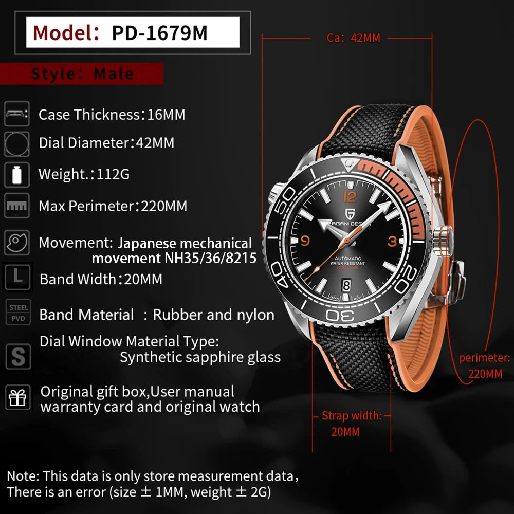 Bezel men mechanical wristwatches