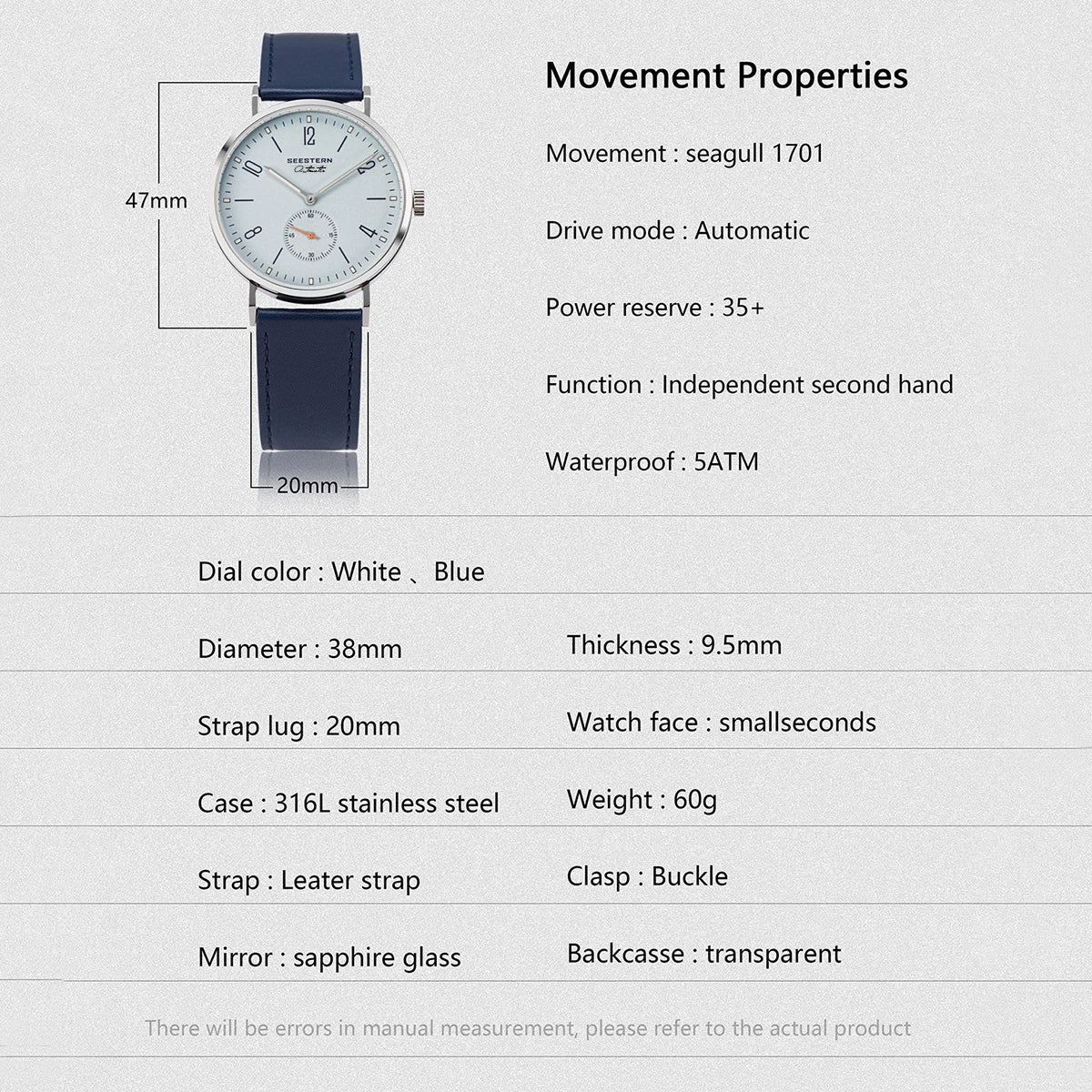 SEESTERN New Men Watch Automatic Wristwatches
