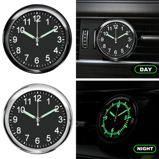 Mini Fashion Luminous Car Clock Automobiles Internal Stick-On Digital Watch Mechanics Quartz Clocks Auto Ornament Accessories