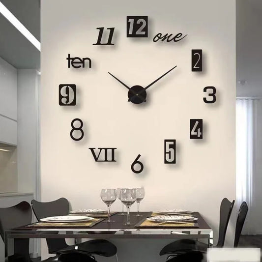 Acrylic Mirror Wall Clock0