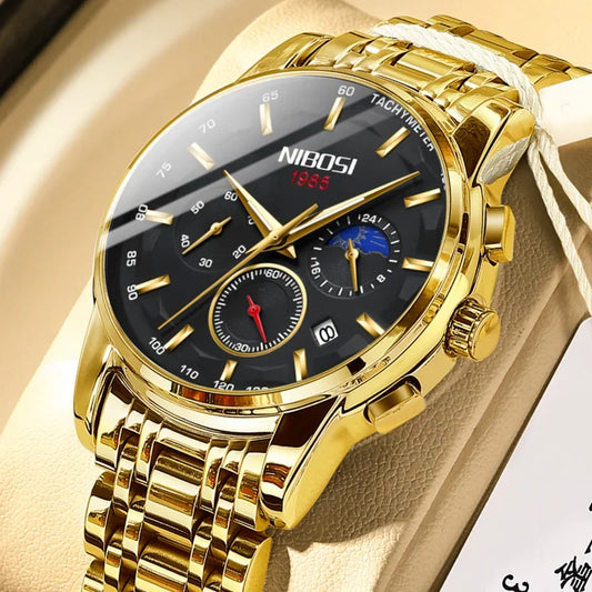 NIBOSI New Men's Watches Top Luxury Quartz Watch For Men Automatic