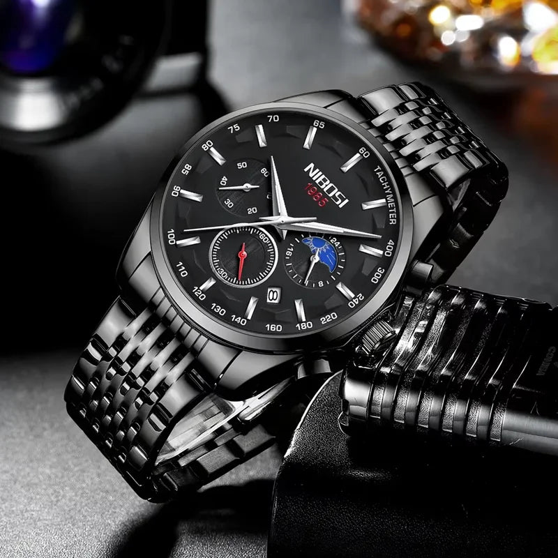NIBOSI New Men's Watches Top Luxury Quartz Watch For Men Automatic