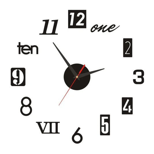 Acrylic Mirror Wall Clock0